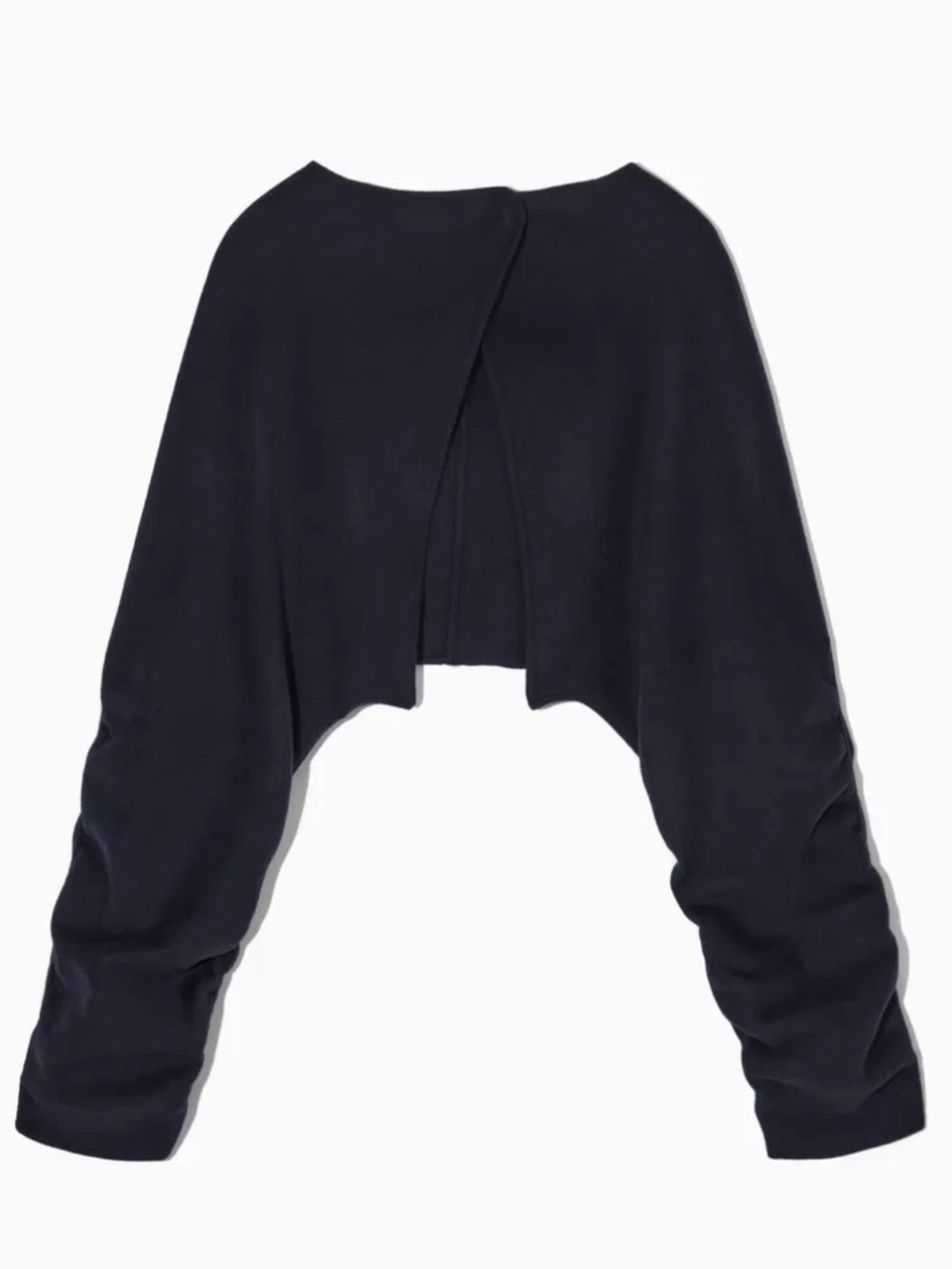 COS Open Back Wool Bolero, Navy